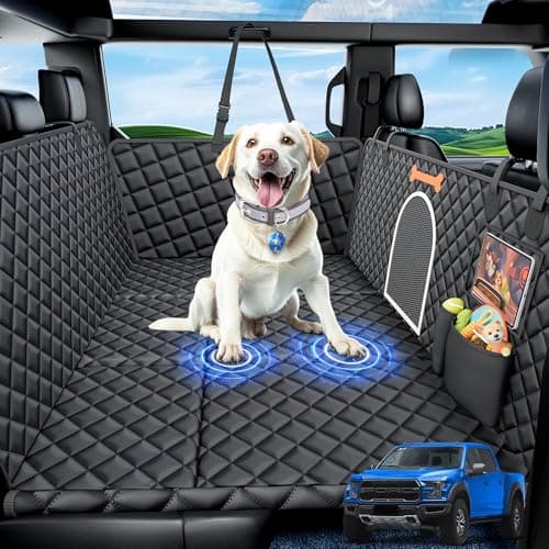 Truck Dog Seat Cover for Back Seat, Machine Wash, 450lb Support for 1-4 Large Dogs, Install in 3Mins, 3Y Assurance, Waterproof & Scratch-Proof, Back Seat Extender for Full Size Crew Cab Truck SUV - Image 1