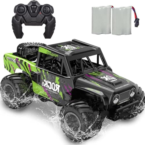 KB KAIBO Q191 1:16 Amphibious Remote Control Car - Waterproof All Terrain RC Monster Truck for Kids, 50+ Min Play with 2 Batteries, 2.4Ghz 4WD Off-Road Toy for Boys Girls 6-12+ (Gift Idea)-Green - Image 1