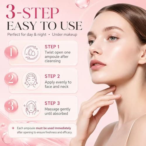 Salmon DNA Serum, PDRN Serum Ampoule for Face, Recombinant Collagen, Hyaluronic Acid, Skin Care For Deep Hydration, Moisturizing, Anti Aging, Firming & Uneven Skin Tone, 0.05 Fl.Oz x 30e - Thumbnail 6