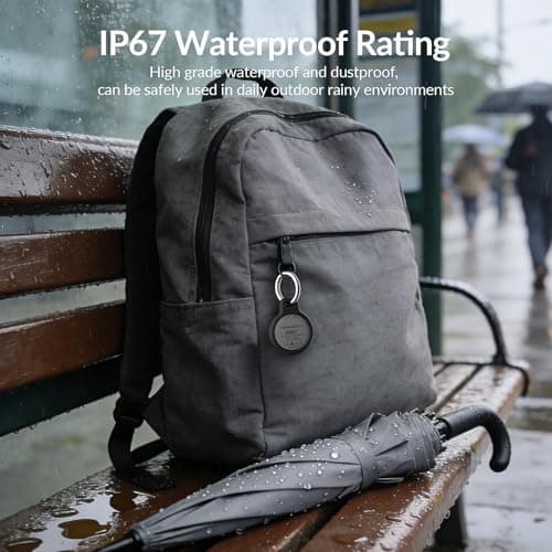 MSEBENT Tracker Tag - 2 Pack [Apple MFi Certified] Bluetooth Trackers Works with Apple Find My (iOS Only) - IP67 Waterproof Item Finders | Track Keys, Wallet, Luggage, Backpack - Thumbnail 4