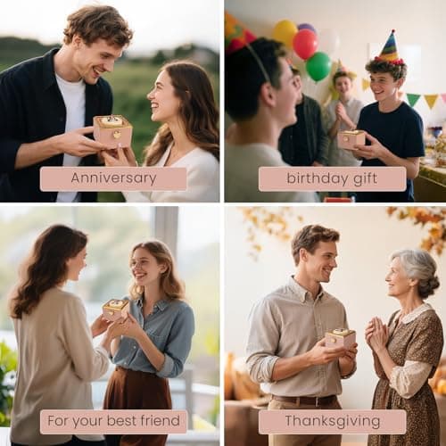 mountova Valentine’s Day Gift for Her，Creative Birthday Surprise Cake Box with a Built-in Surprise Button – birthday gift for girlfriends, mothers and grandmother (pink) - Thumbnail 6