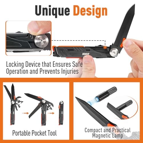 ZOOI Gifts for Men Dad, Pocket Multitool, EDC Gear, Mens Gifts for Him Boyfriend, Fathers Day Mens Gifts for Dad, Pocket Tools for Fishing Camping Gear, Fathers Day Dad Gifts from Daughter Wife - Thumbnail 6
