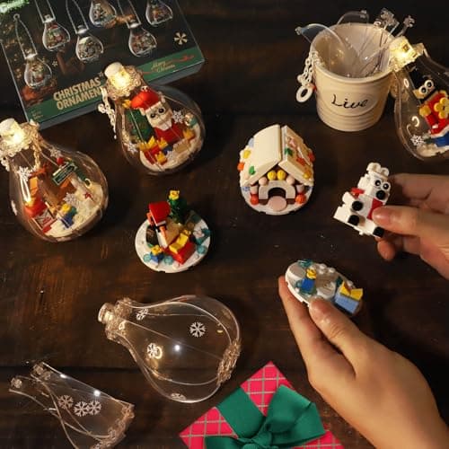 Christmas Ornaments 2026 Building Set, Crafts for Christmas Tree with Light - Thumbnail 4