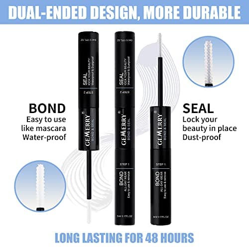 GEMERRY Lash Cluster Glue Clear Bond and Seal 10ml - Thumbnail 2