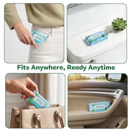 Dorahoney Flushable Travel Wipes with Aloe Vera, 99% Water Moisturizing Mini Wet Wipes for Sensitive Skin, Unscented Pocket Wipes for On The Go Travel Essentials, Total 48 Count (8 Packs of 6) - Thumbnail 6
