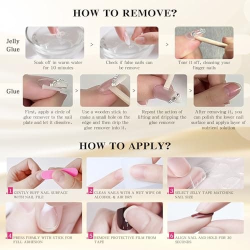 Yacey Handmade Press On Nails – Medium Coffin False Nails for Women, Reusable Acrylic French Tip with Pearl & 3D Buttterfly Cat Eye Design – Salon Quality Fake Nails (10PCS, M） - Thumbnail 6