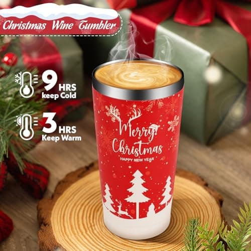 Christmas Gifts Basket for Women, Xmas Self Care Spa Gift Set for Mum, Wife, Best Friend, Sister, Coworkers, Teacher, Nurse, Secret Santa Gifts Box Set Christmas Tumbler - Thumbnail 4