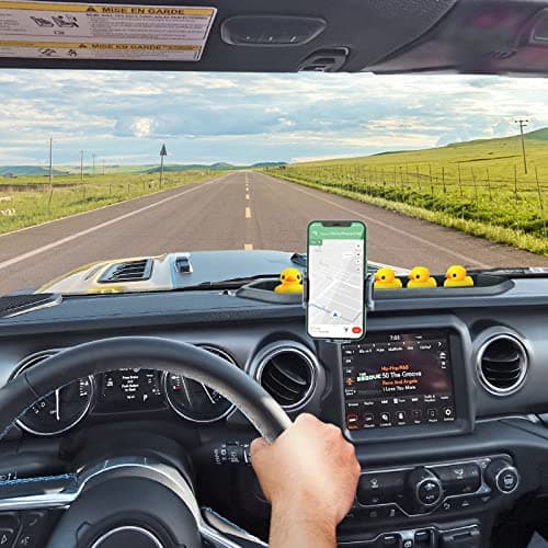 DIAMOOKY Phone Mount for 2018-2023 Jeep Wrangler JL JLU and 2020 2021 2022 2023 Gladiator JT Dash Multi-Mount Phone Holder w/Storage Tray Accessories, Not for Wrangler 4xe - Thumbnail 6