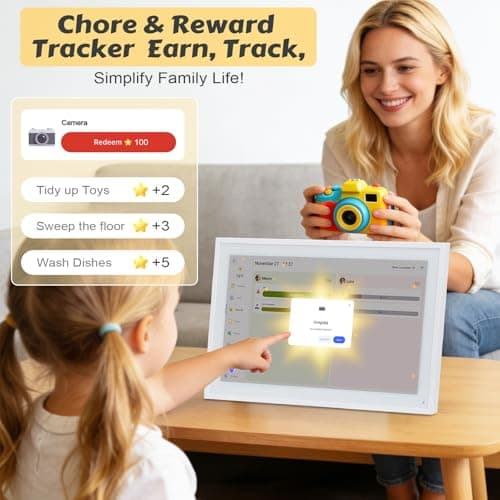COMIX 15.6" Smart Digital Wall Calendar - WiFi Family Organizer with Sync Google/Outlook/Apple Calendar, Touchscreen Meal Planner & Chore Chart, Digital Photo Frame for Home & Office - Thumbnail 4