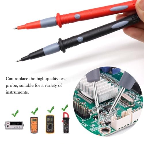 SNAKOL 22-Piece Multimeter Test Lead Kit, Back Probe Test Leads,Multimeter Probes,Test Leads with Alligator Clips, Replaceable Gold-Plated Probes,Soft Silicone Wire ，for Digital Multi Tester - Thumbnail 6