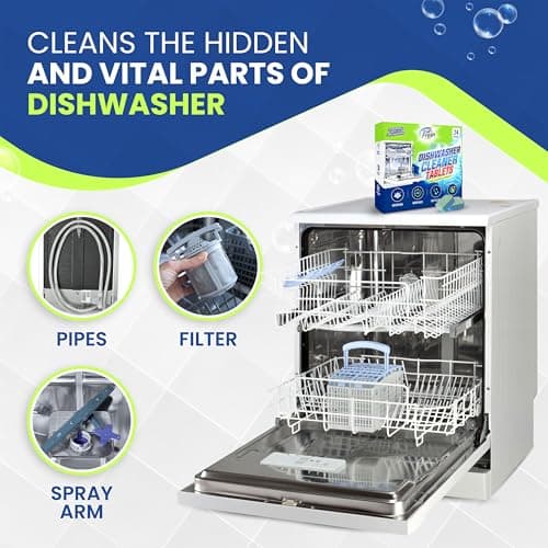 True Fresh Dishwasher Cleaner & Deodorizer Tablets, 24-Pack Dishwasher Maintenance Tablets for Interior, Pump, Filter, Spray arm & Drain, Helps Remove Grease, Limescale & Mineral Buildup 1-Year Supply - Thumbnail 4