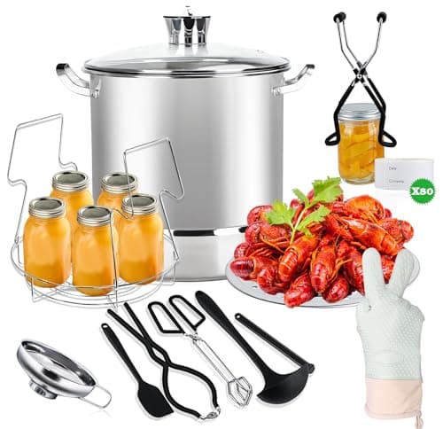 LINMAGCO Canning Supplies Starter Kit - Canning Pot, Water Bath Canner with Lid & Steam Canner with Rack - Image 1