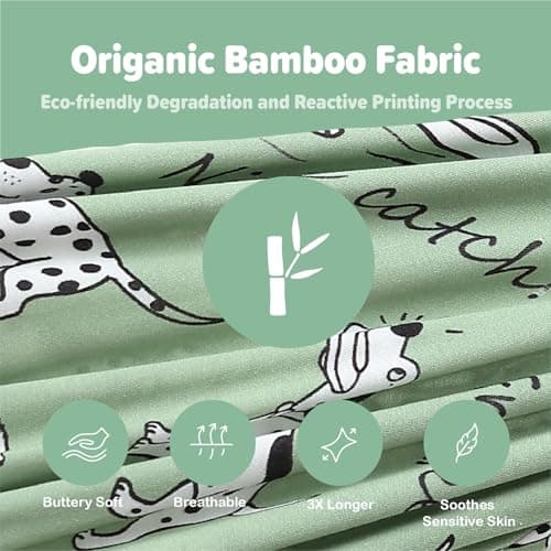 NewSeed Kids 2-Piece So Soft 2-Piece Playtime Set – Short Sleeve Crew Neck Top with Matching Leggings, Little to Big Kids (Dalmatian Dog, 2-3Y) - Thumbnail 6