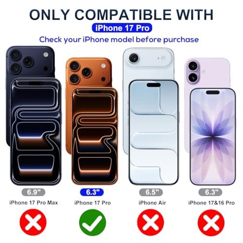 Anti Glare Screen Protector for iPhone 17 Pro(6.3 inches)Blue Light Blocking ,Anti Reflective Military-Grade Shatterproof HD Tempered Glass with Easy Installation Tray,Touch Sensitive,9H,2 Pack - Thumbnail 2