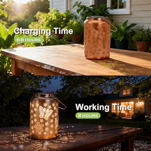 Gifts for Mom Butterfly - Solar Lights Outdoor Garden Decor for Outside, Mothers Day Gifts, Solar Lantern Outdoor Waterproof for Outdoor Decor, Pathway, Yard, Patio Landscape Lighting - Thumbnail 5