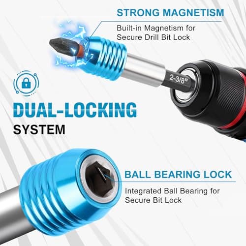 Lytool 4PCS Impact Drill Bit Extension Set, 1/4" Hex Shank Magnetic Bit Holder with Quick Release, Screwdriver Extender for Impact Driver & Tight Spaces，2-3/8", 4", 6", 12" - Thumbnail 3