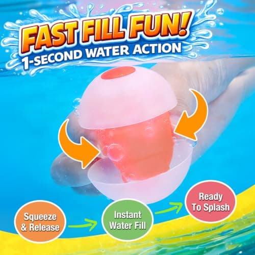 Reusable Water Balloons - 18 Pack Silicone Splash Balls No Magnets, Slef-sealing Quick Fill Water Bombs, Leak-Proof Summer Toys for Pool Beach Backyard - Thumbnail 4