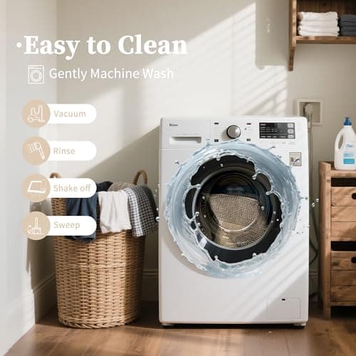 Arvenchy Easy Jute Rug 5x7: Indoor Outdoor Natural Boho Area Rugs for Living Room Patio Washable - Farmhouse Neutral Contemporary Carpet Mat for Entryway Bedroom Kitchen Backyard Sunroom Non Slip - Thumbnail 4