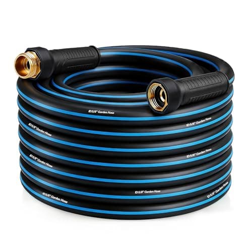 AERIGON 5/8 in Garden Hose 50FT, Heavy Duty Non-Expandable Hybrid Rubber Water Hose, 600PSI Anti-Burst Leak-Free, Copper-Plated Aluminum Fittings, All Weather Flexible for Outdoor Watering Cleaning - Image 1