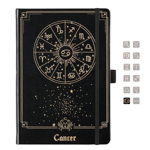 AuroPlanner Cancer Zodiac Undated Planner – Monthly Weekly Daily Astrology Portable Journal Notebook, A5 (5.8” × 8.3”), 160 Pages 4-Month Layout, 100 GSM Paper - Image 1