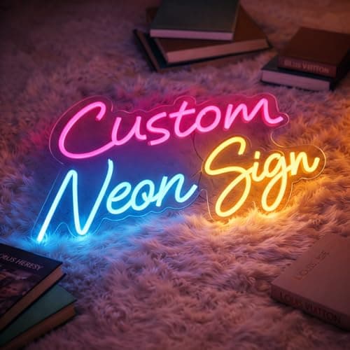 Custom Neon Sign, Custom LED Neon Sign - Personalized Neon Light Sign Suitable for Bar & Coffee Shop Decor, Customizable for Beauty Salon Business Studios - Image 1