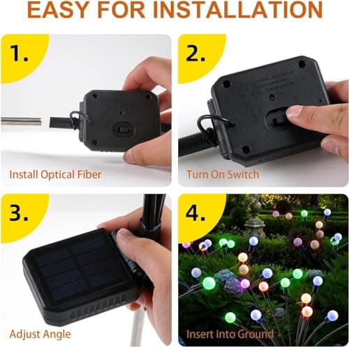 XBllcyiv Solar Garden Lights New Upgraded Swaying Light, Solar Outdoor Lights, Yard Patio Pathway Decoration, High Flexibility Iron Wire & Heavy Bulb Base, 2 Pack 16 LED (Colorful) - Thumbnail 2