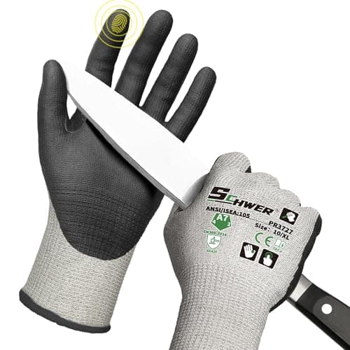 High Level Cut Resistant Work Gloves for High Risk Work, ANSI A7 Cutting Gloves with Reinforced Thumb, Used for WoodWorking, Construction, Non Slip, Durable, Breathable & Cool, XL, 1 pair, PR3727