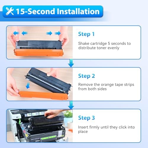 ZIPRINT TN433 Toner Cartridge Set 4-Color Compatible Replacement for Brother, TN433BK TN431 TN-433 TN-431 TN 433 TN 431 for MFC-L8900CDW, HL-L8360CDW, HL-L8360CDWT, HL-L8260CDW, MFC-L8610CDW - Thumbnail 6