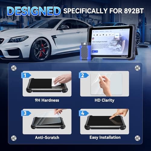 MUCAR 892BT Scanner and Tempered Glass Screen Protector,AI-Assisted Bidirectional Scan Tool, Full System OBD2 Scanner, Bi-Directional OBD2 Scanner Diagnostic Tool,ECU Coding, 35 Services, FCA Autoauth - Thumbnail 3