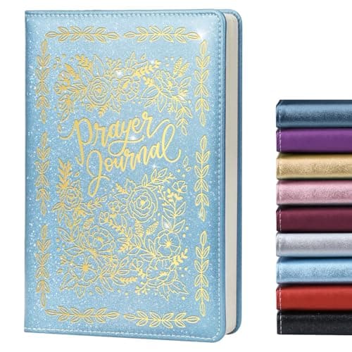 LBWCER Prayer Journal for Woman,Notebooks for Work,200 Pages, A5 Hardcover Leather Journals for Writing,School,Travel,Business,Work,Home (Prayer Sky Blue) - Image 1