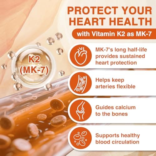 ZEBORA 6-in-1 Upgraded Vitamin D3 K2 Supplement, Vitamin D3 5000IU + Vitamin K2 MK7 100mcg for Bone & Immune Support, Efficient Absorption, Non-GMO, 120 Capsules - Thumbnail 5