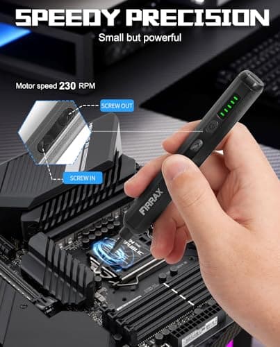 Mini Electric Screwdriver Set, FIRRAX 76-in-1 Small Electric Precision Screwdriver Cordless with 5 Torque Settings, 64 Bits, LED Lights, Power Screwdriver Repair Tool Kit for PC Phone Camera - Thumbnail 4