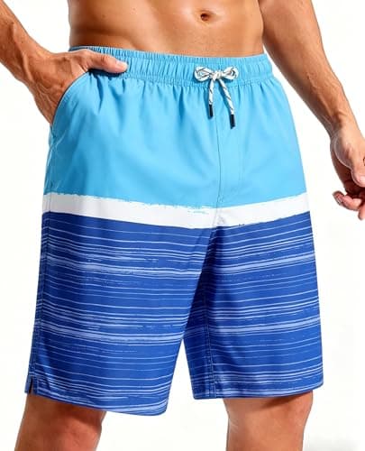 CoozySphere Mens Swim Trunks 9 Inch Board Shorts Bathing Suit Swimwear with Pockets Mesh Liner Quick Dry for Beach Swimming XXL - Image 1