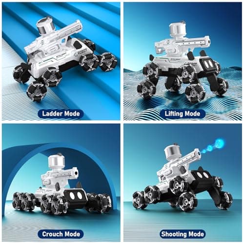 Godboat Robot Dog - Smart Toys for Kids with Music & LED Eyes, 2.4GHZ RC Car, 8-Wheel Stunt, 9+ Lifelike Actions and Water-Shooting, Age 3 4 5 6 7 8 Year Old Boys Girls Christmas & Birthday Gifts 2026 - Thumbnail 4