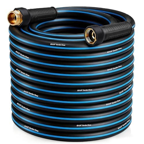 Flexible Garden Hose 100 FT NON-EXPANDABLE, Lightweight Kink-free Hybrid Outdoor Hose Pipe with Leakproof Connectors, Durable Heavy Duty Water Hose for Outside Watering, House Cleaning - Image 1