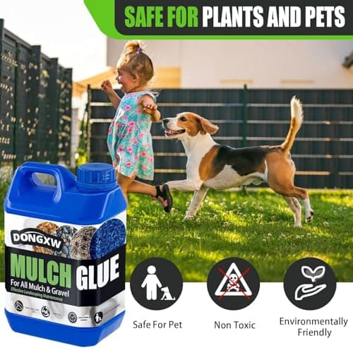 Mulch Glue for Landscaping, 64oz Concentrated Rock Glue, Weather-Resistant Gravel Binder & Stabilizer, Non-Toxic Pet-Safe Adhesive for Pea Gravel, Stones & Pebbles, Outdoor Garden Paths & Walkways - Thumbnail 4