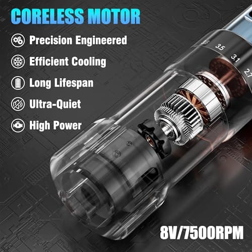 Tattoo Gun Kit for Professionals, Wireless Tattoo Pen Machine Set with 7 Strokes Length, 2pcs 1,600 mAh Battery for Artists Tattoos Supply (black-machine) - Thumbnail 5