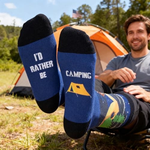 GOAUS Camping Gifts Funny Hat and Socks, Gifts for Men Boys Dad Son Husband Boyfriend Grandpa - Thumbnail 6