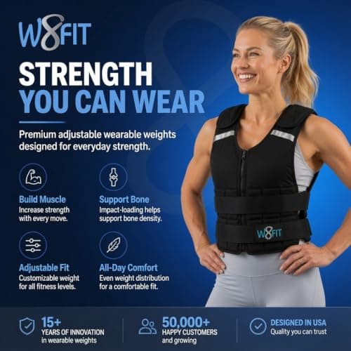 Premium Adjustable Weighted Vest for Men & Women – NO SHOULDER PRESSURE for Walking, Rucking & Strength Training with Zipper, Removable Thin Weights, Reflective Strips (Black, Unisex 10 LB) - Thumbnail 2