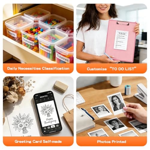 RayCue Printy AI Mini Voice-Control Printer, Kid-Safe AI Sticker Printer with Privacy Protection, Inkless Thermal Photo Printer, Bluetooth Pocket Printer for iOS & Android, 1 Rolls Adhesive Stickers - Thumbnail 6