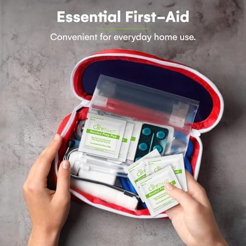Care Touch 100-Pack Alcohol Wipes - Individually Wrapped Alcohol Prep Pads with 70% Isopropyl - Sterile 2-Ply Antiseptic Swabs for First Aid Kits, Cleaning, Travel and Everyday Use - Thumbnail 4
