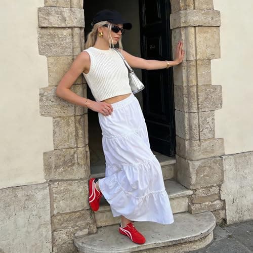 QIY Sneakers for Women Casual Red Women's Fashion Sneakers Comfortable Red Walking Tennis Shoes Slip on Fall Cute Shoes 2026 Size 11 - Thumbnail 2