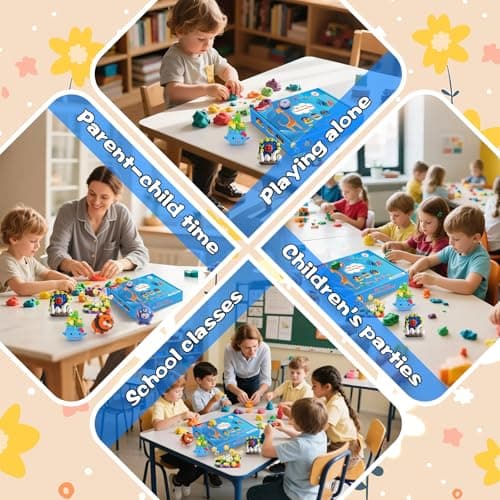 ifergoo Modeling Clay Kits - 65 Colors Air Dry Clay for Kids, DIY Molding Toys with Sculpting Tools, Ultra Light & Soft, DIY Crafts School Classroon Projects, Gifts for Ages 3-12 Boys & Girls Kids - Thumbnail 5