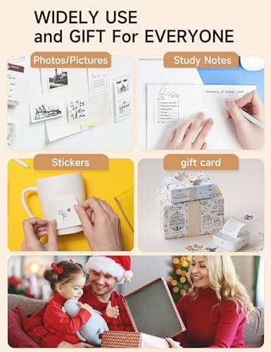 iDPRT Sticker Printer, Portable Sticker Maker Machine, Mini Inkless Bluetooth Thermal Printer for iPhone & Android, Pocket Printer for Labels, Barcodes, DIY Journaling, Kids Gift, Gray - Thumbnail 4