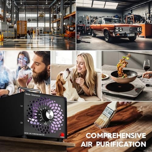 2026 Upgraded Ozone Generator, High Capacity Ozone Machine Odor Removal Up to 6000 Sq.Ft, for Car/Home/Smoke/Pet Odor, Black - Thumbnail 6