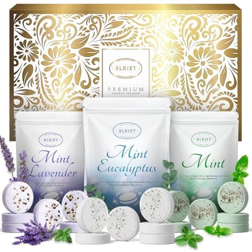 Shower Steamers Aromatherapy 18 Pack Valentines Day Gifts for Women Her Him Romance Birthday Spa Basket Natural Essential Oils Stress Relief Mint Lavender Relaxation for Mom Men Teens Adults Travel