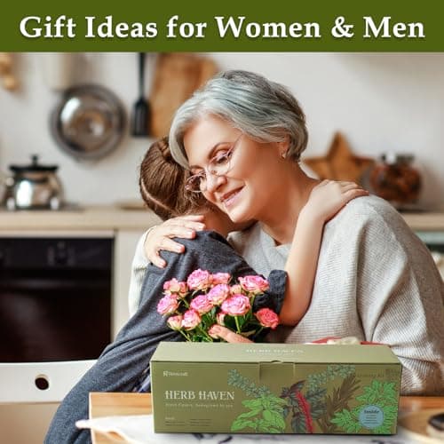 5 Herb Garden Planter Indoor with Wooden Box, Home Kitchen Seed Starter Kit Including Basil, Thyme, Parsley, Rosemary, Mint, Birthday, Mothers Day, House Warming, Gardening Gifts for Women, Mom - Thumbnail 6