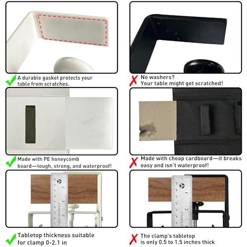 AHOMO [Upgraded] Under Desk Cable Management, 28" Cord Organizer, with Silicone Pads (No Scratch!), 16 Cable Ties, Washable PE Honeycomb Base,Fits Any Desk 0-2.1", No Stinky Cardboard!Beige28"L x 6"W - Thumbnail 5