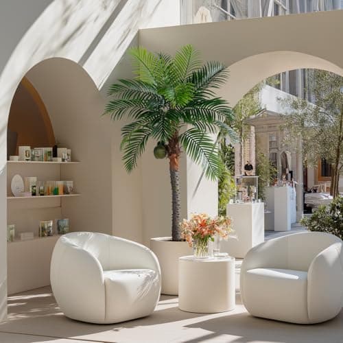 Bailikang Artificial Phoenix Palm Tree 7.2ft Tall - Fake Large Tropical Tree with Adjustable Leaves, Realistic Faux Sago Palm for Indoor Outdoor Decor, Patio, Poolside, Yard, Living Room, Office - Thumbnail 4