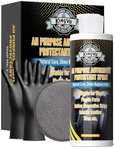 Kingvo Car Leather Conditioner, Leather Protector Repair Kit Car Interior Polish Care for Couch Vinyl Purses Boot Furniture Auto Upholstery,10 OZ - Image 1